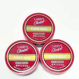 Fiber Wax W/Beeswax High Hold Low Shine 2.22 0z Each Lot of 3 NEW Larry’s Choice